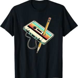 80s 90s Retro Party Fancy Dress Cassette T-Shirt